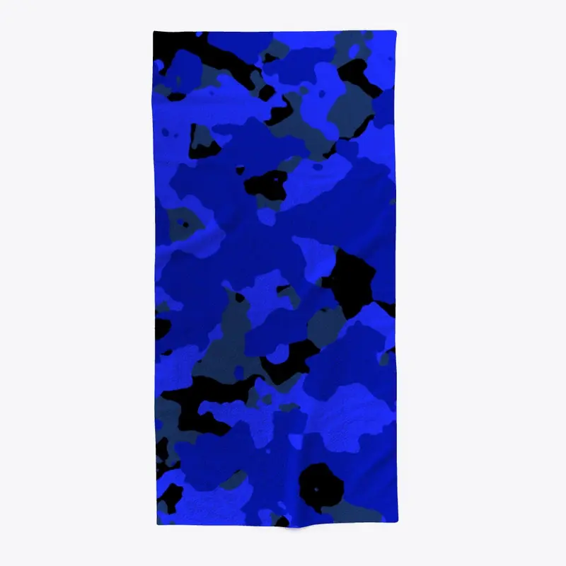 Blue Camo Beach Towel