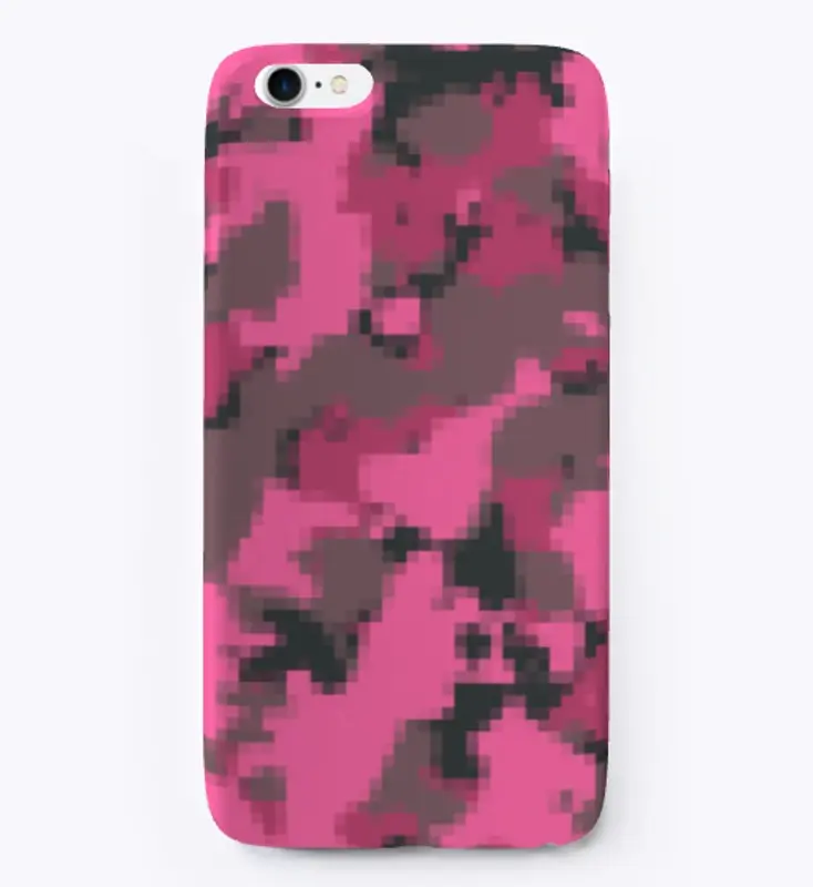 Pink Digital Camo iPhone Case