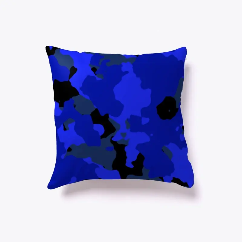 Blue Camo Pillow