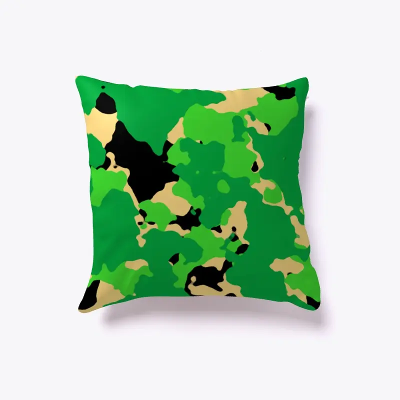 Green Camo Pillow